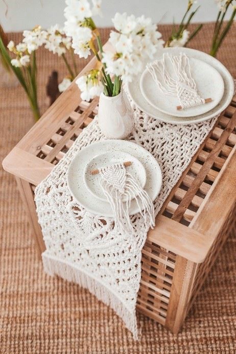 Macrame Tablecloth - A refreshing decoration for your everyday dining table
