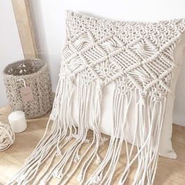 Gối sofa thắt macrame - M15